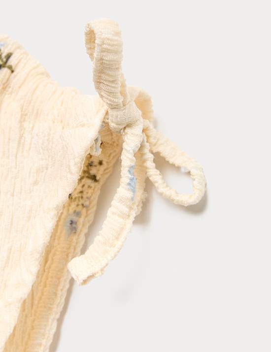 Cotton Rich Floral Crinkle Wide Leg Jumpsuit (6-16 Yrs)