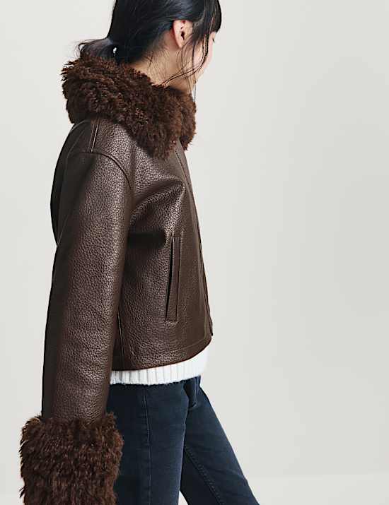 Padded Faux Fur Trim Jacket