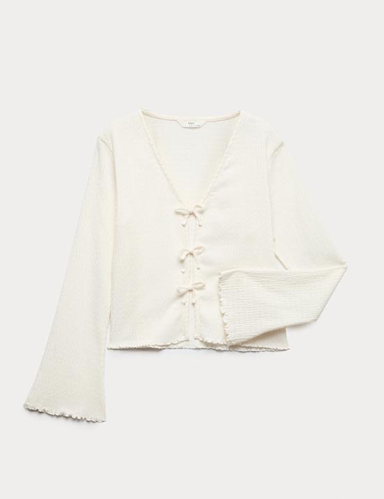 Jersey Tie Up Cardigan (2-16 Yrs)