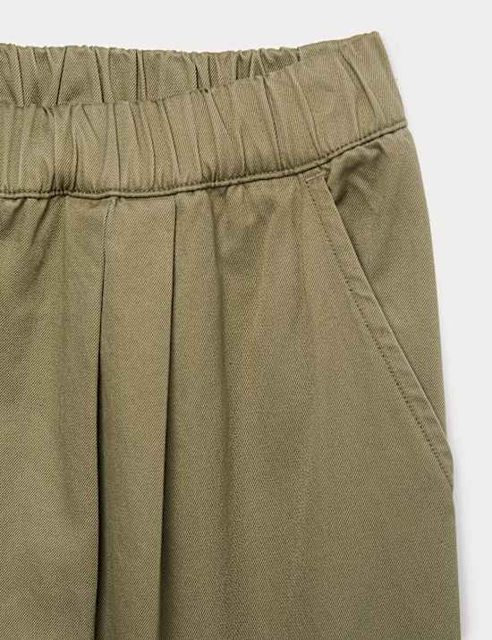Pure Cotton Elasticated Waist Straight Leg Trousers (6-16 Years)