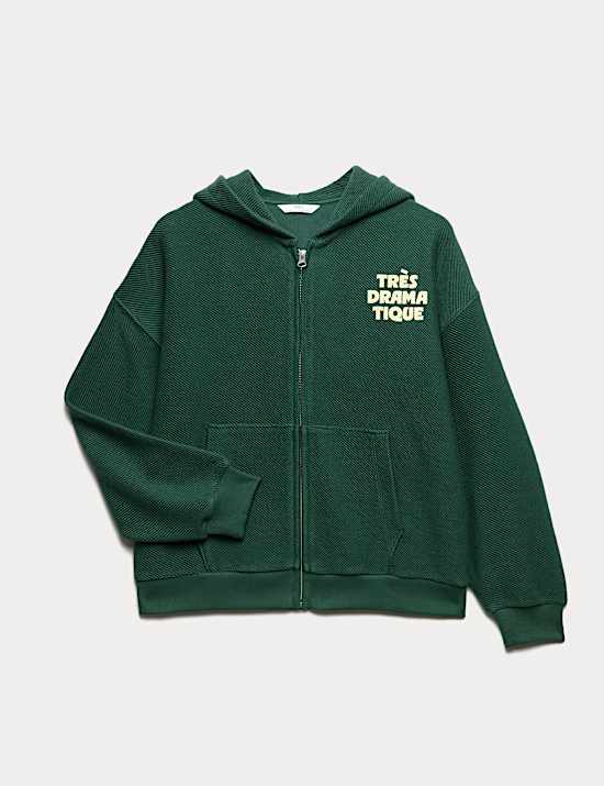 Cotton Rich Tr&egrave;s Dramatique Slogan Hoodie (6-16 Yrs)