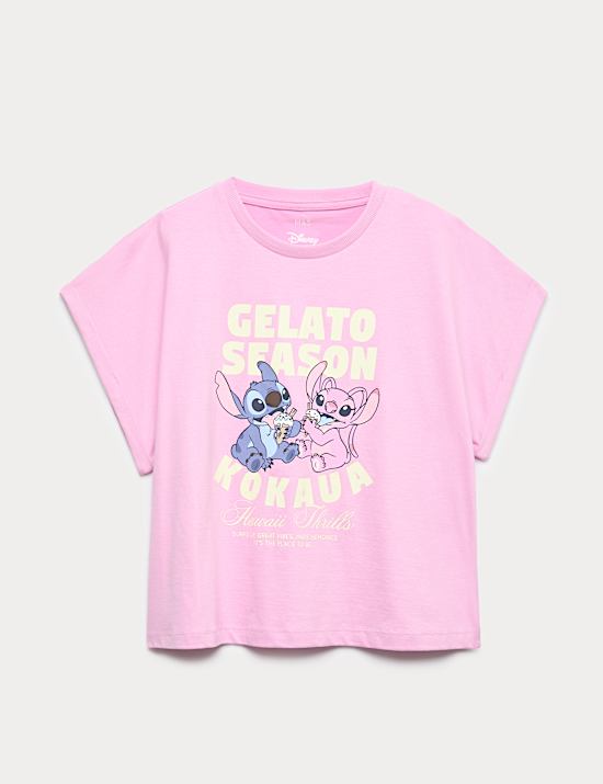 Pure Cotton Lilo & Stitch&trade; Graphic Top (6-16 Yrs)