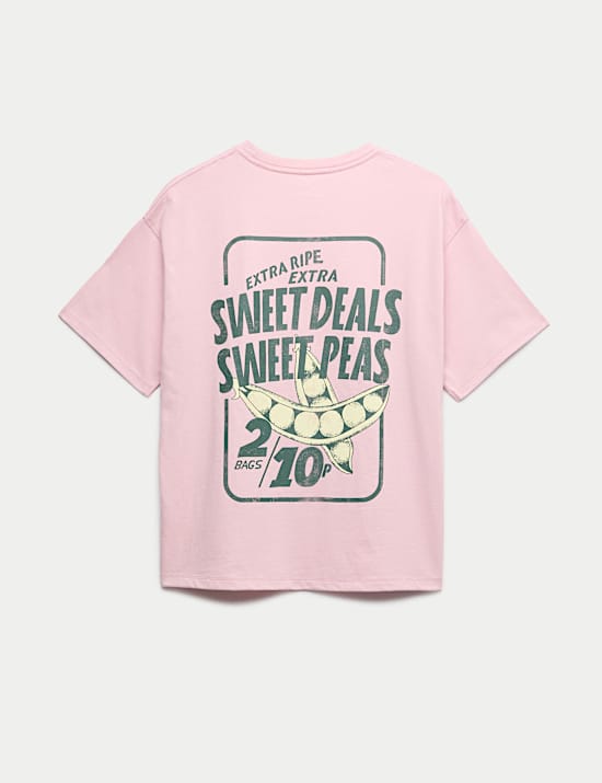 Cotton Rich Sweet Pea Graphic T-Shirt (6-16 Yrs)