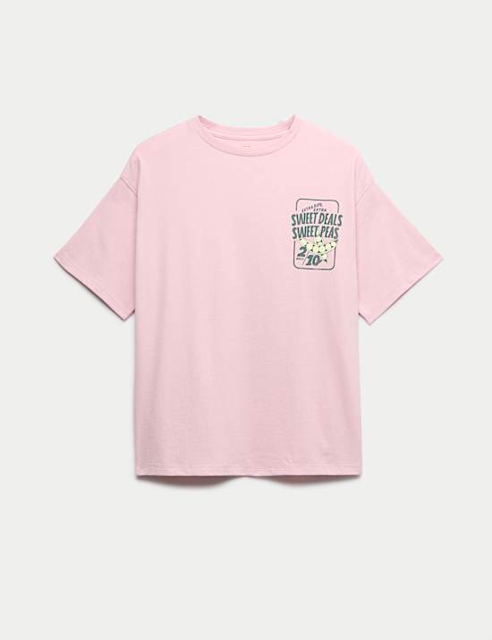 Cotton Rich Sweet Pea Graphic T-Shirt (6-16 Yrs)