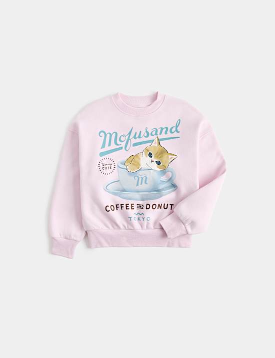 Cotton Rich Mofusand Graphic Sweatshirt (6-16 Yrs)