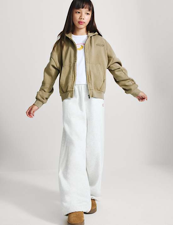 Oversize-Kapuzenpullover mit hohem Baumwollanteil und durchgehendem Rei&szlig;verschluss (6&ndash;16 J.)
