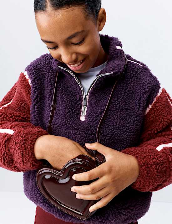 Quarter Zip Borg Fleece Sweatshirt (6-16 Yrs)