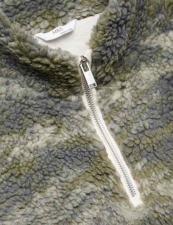 Quarter Zip Borg Fleece Sweatshirt (6-16 Yrs)