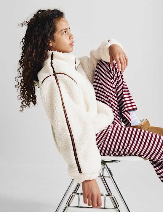Quarter Zip Borg Fleece Sweatshirt (6-16 Yrs)