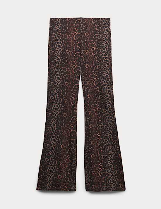 Cotton Rich Leopard Kickflare Leggings (6-16 Yrs)