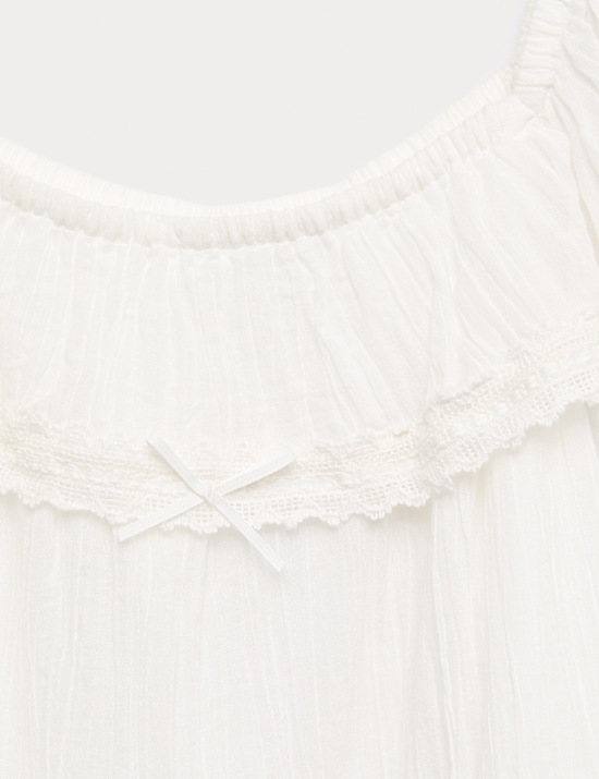 Pure Cotton Frill Top (6-16 Yrs)
