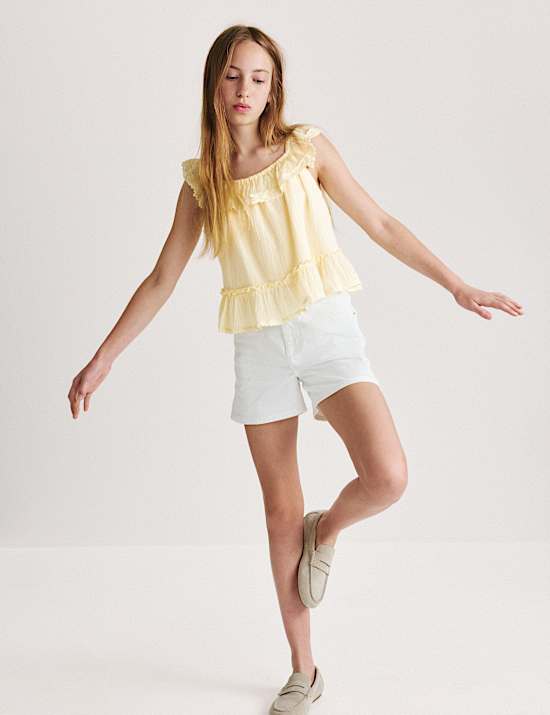 Top 100 % coton &agrave; volants (du 6 au 16 ans)