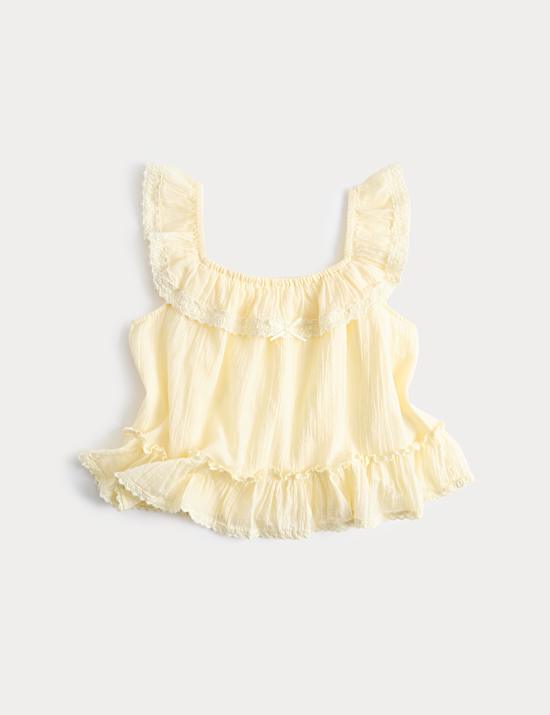 Pure Cotton Frill Top (6-16 Yrs)