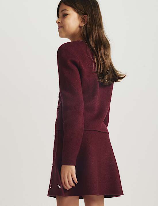 2 Piece Knitted Embellished Skirt Set (6-16 Yrs)