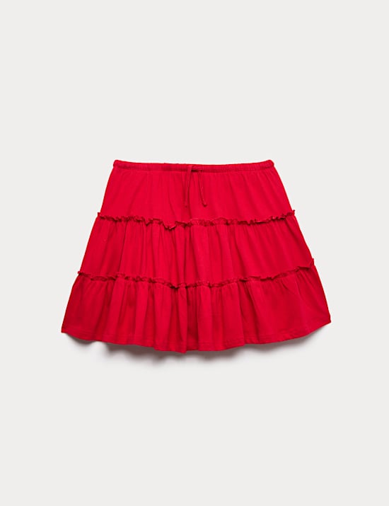 Pure Cotton Tiered Skirt (6-16 Yrs)