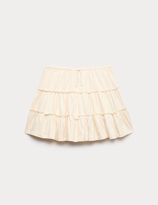 Pure Cotton Tiered Skirt (6-16 Yrs)