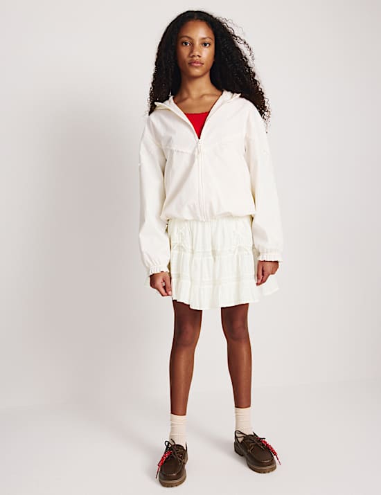 Pure Cotton Lace Up Elasticated Waist Skirt (6-16 Yrs)