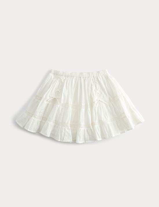 Pure Cotton Lace Up Elasticated Waist Skirt (2-16 Yrs)