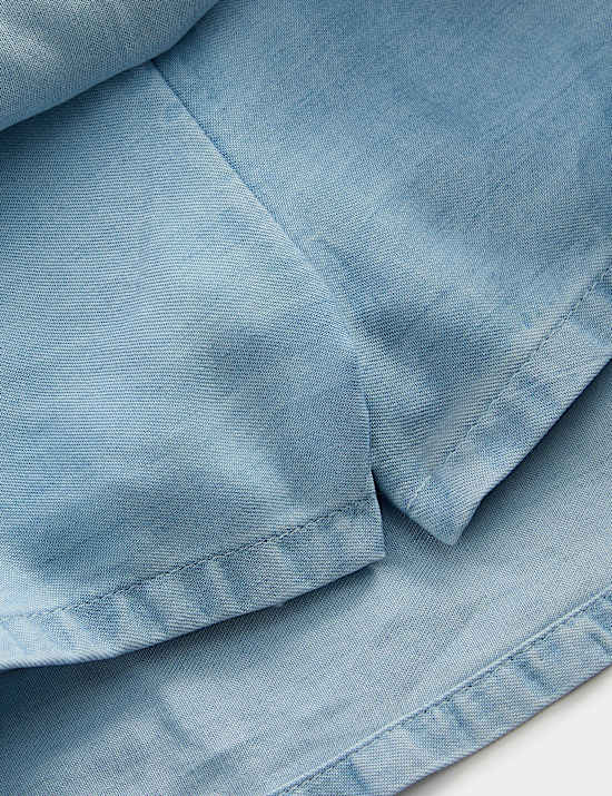 Řasen&aacute; kostkovan&aacute; skort sukně Ra-ra s vysok&yacute;m pod&iacute;lem bavlny (6&ndash;16 let)