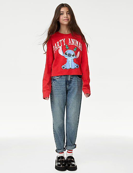 Pure Cotton Lilo & Stitch Party Animal Top (6-16 Yrs)