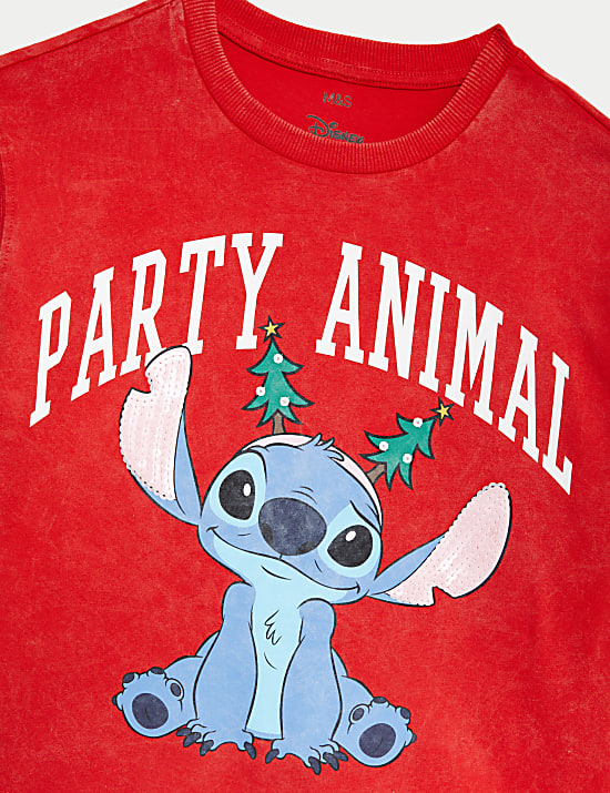 Pure Cotton Lilo & Stitch Party Animal Top (6-16 Yrs)