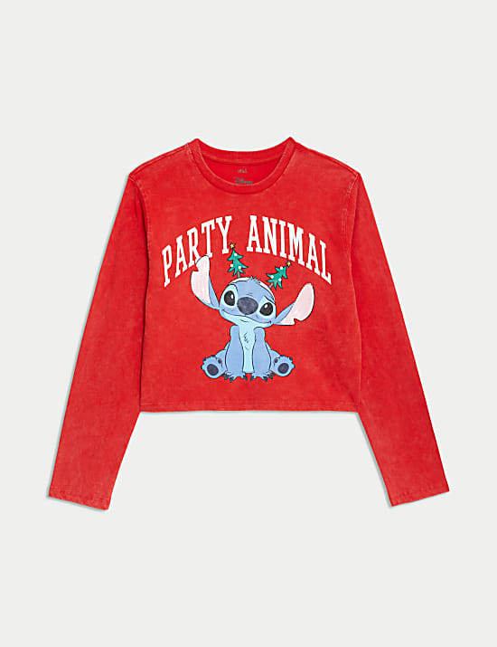 Pure Cotton Lilo & Stitch Party Animal Top (6-16 Yrs)