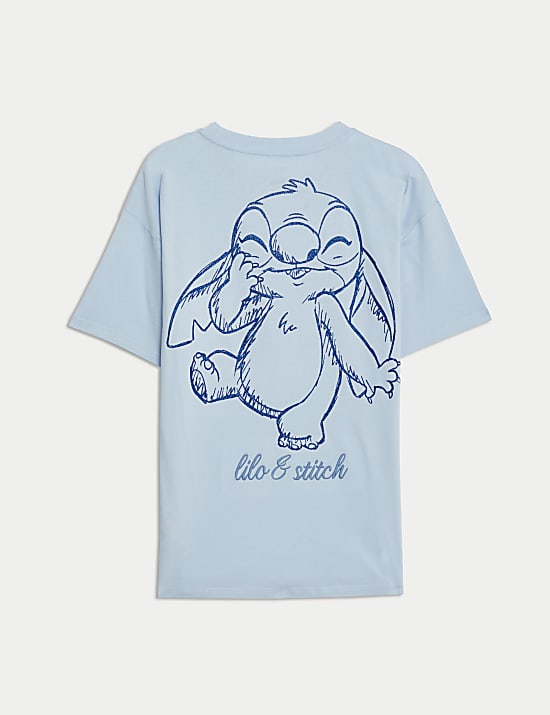 Pure Cotton Lilo & Stitch&trade; Glitter T-Shirt (6-16 Yrs)