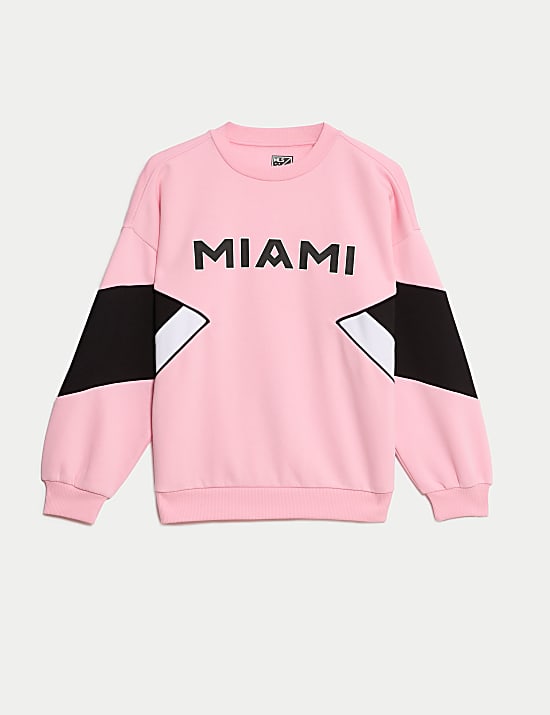 Pure Cotton Inter Miami Sweatshirt (6-16 Yrs)