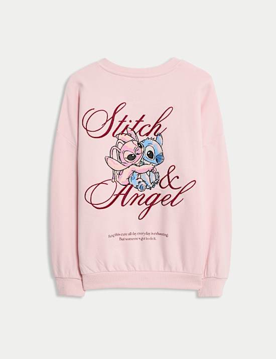 Sweatshirt mit hohem Baumwollanteil und Lilo & Stitch™ Motiv (2–16 J.)