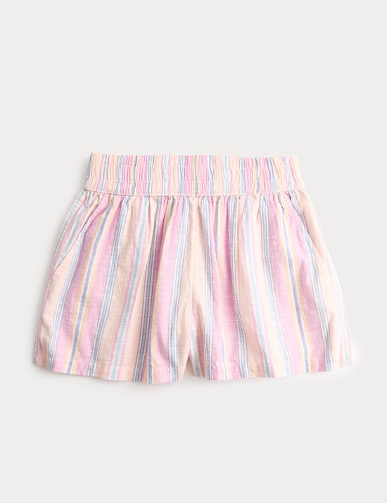 Pure Cotton Striped Shorts (6-16 Yrs)