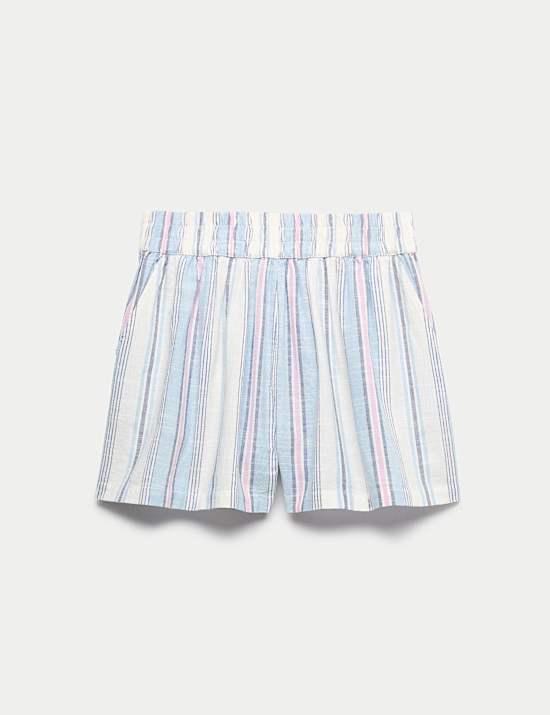 Pure Cotton Striped Shorts (2-16 Yrs)