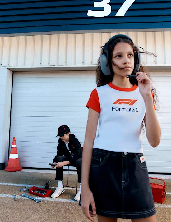 Formula 1&reg; Fitted Crop T-Shirt (6-16 Yrs).
