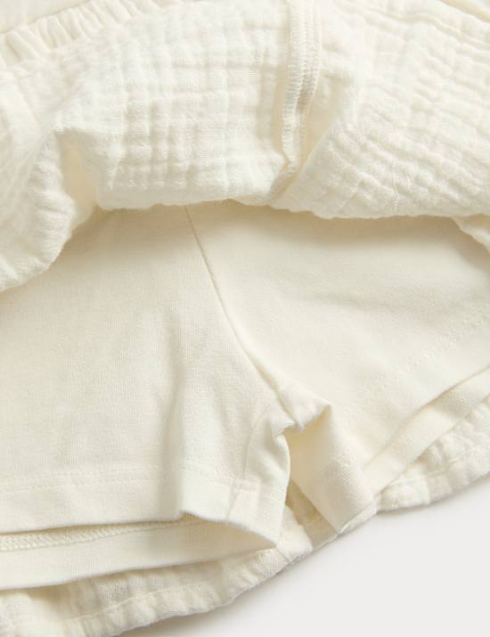 Mini-Skort mit hohem Baumwollanteil und &Uuml;berschlag (6&ndash;16 Jahre)