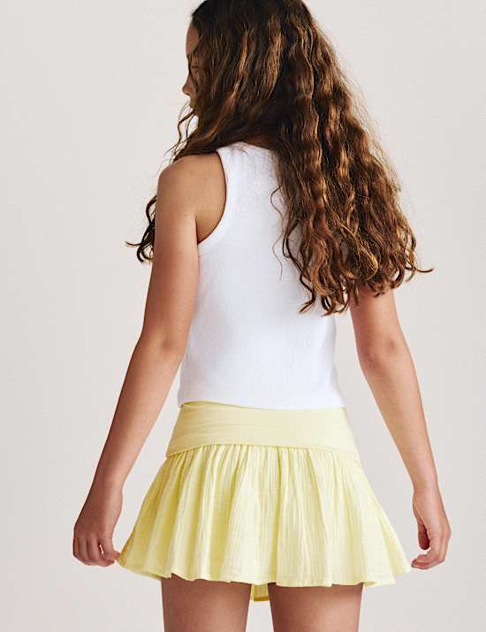 Cotton Rich Fold Over Mini Skort (6-16 Yrs)