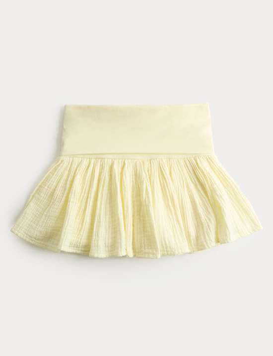 Cotton Rich Fold Over Mini Skort (6-16 Yrs)