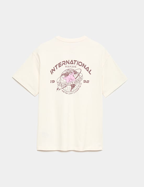 Pure Cotton Percy Pig&trade; Graphic T-Shirt (6-16 Yrs)