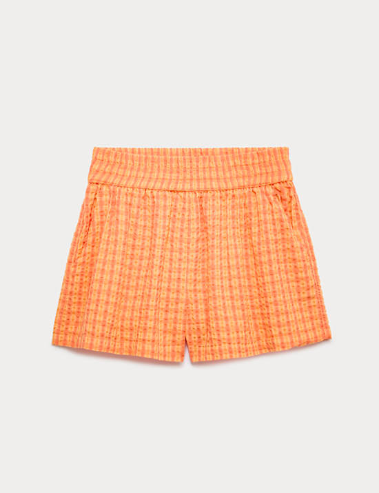 Pure Cotton Gingham Shorts (6-16 Years)