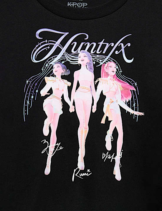 Pure Cotton K-Pop Demon Hunters Graphic T-Shirt (6-16 Yrs)