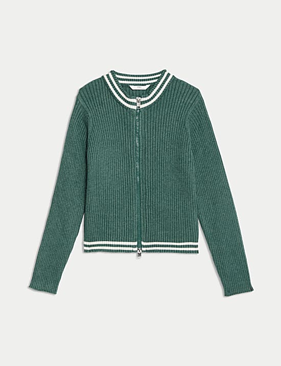 Knitted Zip Through Cardigan (6-16 Yrs)