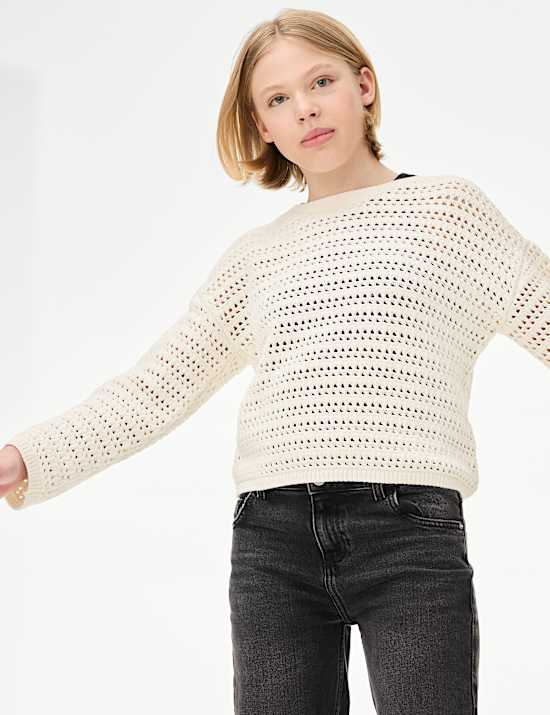 Cotton Rich Knitted Jumper (6-16 Yrs)