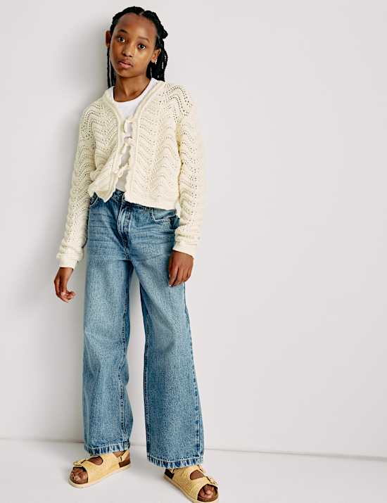 Pure Cotton Knitted Cardigan (6-16 Yrs)