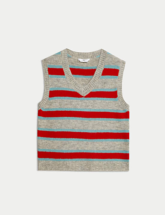 Striped Knitted Vest (6-16 Yrs)
