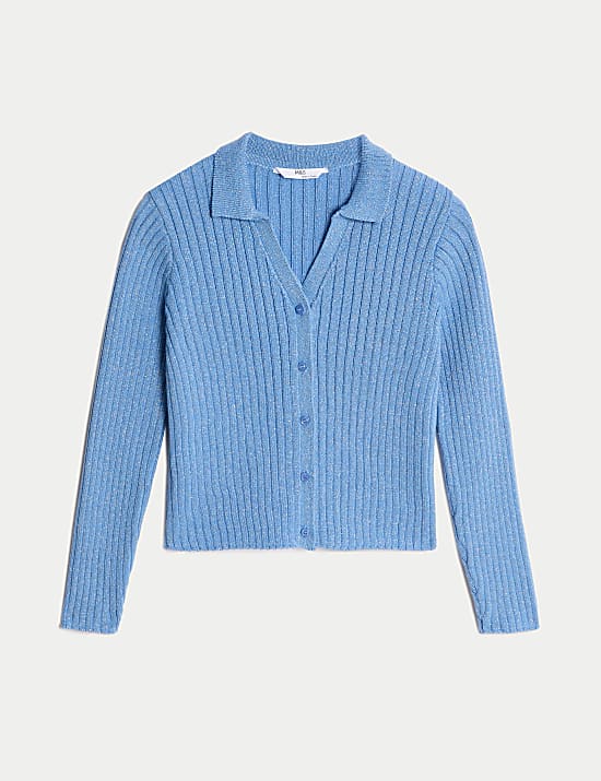 Cotton Rich Sparkly Knitted Cardigan (6-16 Yrs)