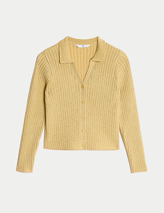 Cotton Rich Sparkly Knitted Cardigan (6-16 Yrs)