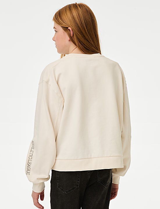 Cotton Rich Slogan Sweatshirt (6-16 Yrs)