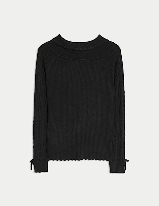 Knitted Bardot Top (6-16 Yrs)