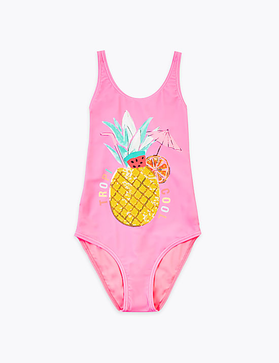 Pineapple Sequin Swimsuit (6-16 Yrs)
