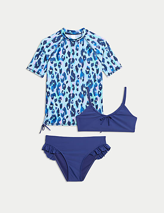 3pc Animal Print Swim Set (6-16 Yrs)