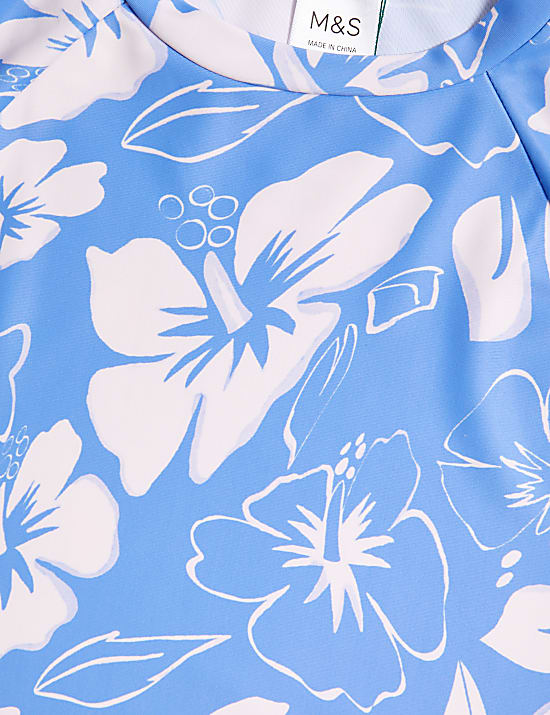 3pc Floral Long Sleeve Swim Set (6-16 Yrs)