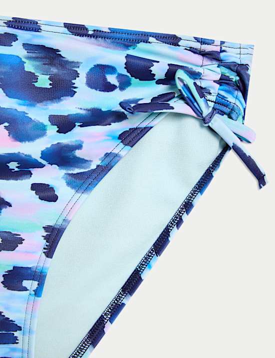 2pc Leopard One Shoulder Bikini (6-16 Yrs)